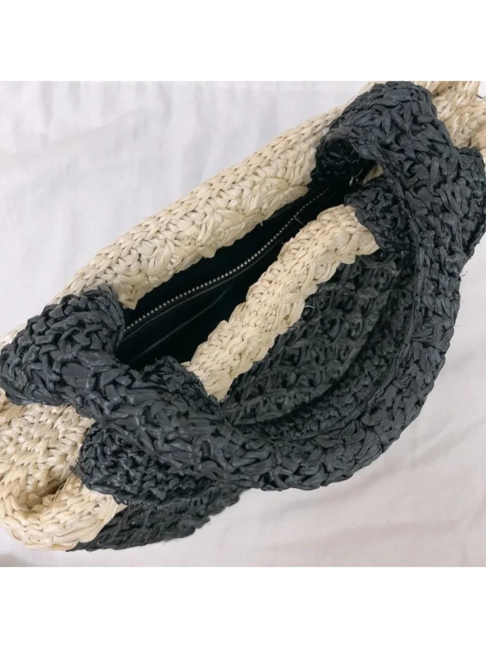 Prada Raffia Croquette Canapa Tote